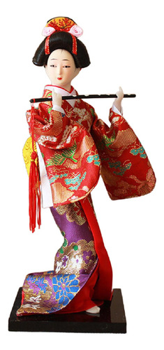 Muñeca Con Kimono De Geisha Japonesa De 9 \ , Adorno