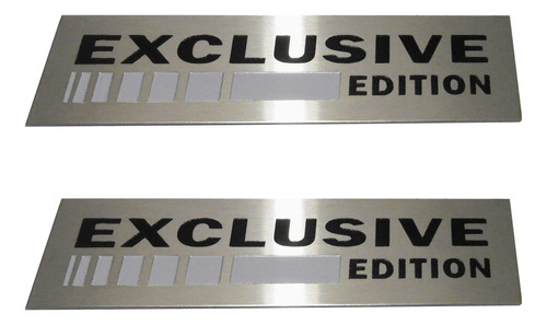 Kit C/ 2 Pçs Emblema Edição Exclusiva - Exclusive Edition - Carro - Moto
