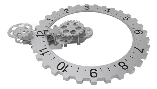 Reloj De Pared Con Forma De Engranaje, Movimiento 3d, Retro,