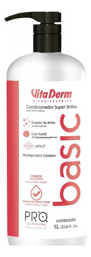 Condicionador Vita Derm Pro Basic 1 Litro Sem Sal Ph 4.5