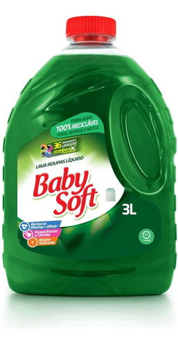 Lava Roupas Líquido Baby Soft Total Max 3l Verde
