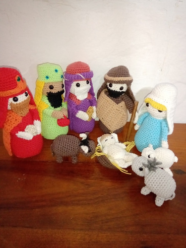 Pesebre Nacimiento Tejido A Crochet Amigurumi