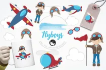 Comprar Kit Imágenes Digitales Aviones Pilotos Nenes 366369