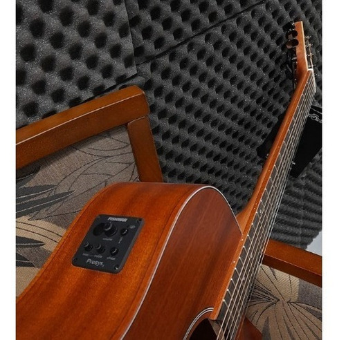 Imagem 6 de 10 de Violão Eletroacústico Redburn Rb-200 Mahogany Folk Half Cut