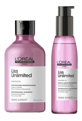 Shampoo Cabellos Con Frizz 300ml+sérum Liss Unlimited Loreal