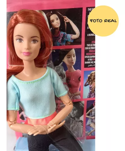 Barbie Feita Para Mexer Ruiva Roupa Vermelha 22 Articulações