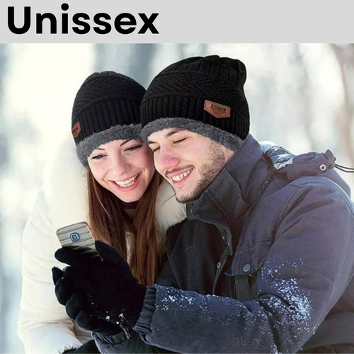 Kit Touca Gorro Cachecol + Luva Inverno Lã Pelinho Frio