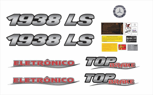 Adesivo Mercedes Benz 1938 Ls 1938ls Emblema Resinado 18232 Cor Não Se Aplica