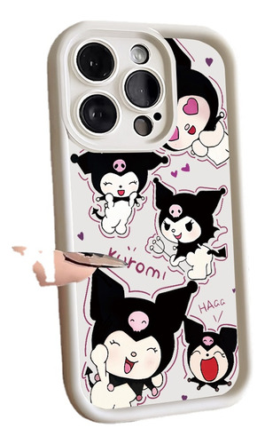 Funda De Teléfono Sanrio Kuromi Hello Kitty Para iPhone 15 1