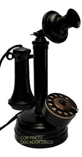Telefone Antigo Castiçal - Artesanal