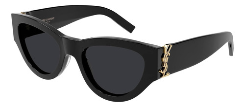 Saint Laurent Gafas De Sol Para Mujer Glam Cat Eye, Negro, N