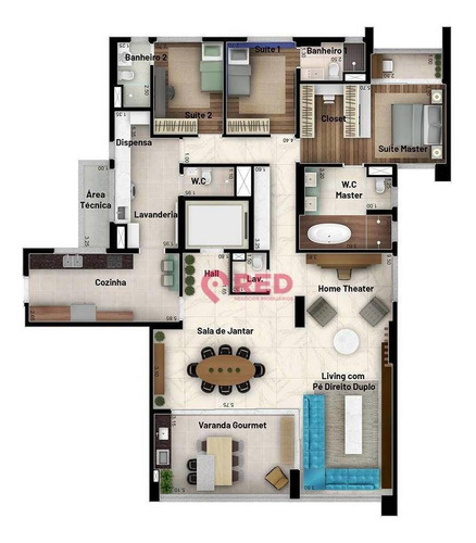Imagem 8 de 16 de Apartamento À Venda, 380 M² Por R$ 1.580.000,00 - Edifício Vermont View - Sorocaba/sp - Ap0284