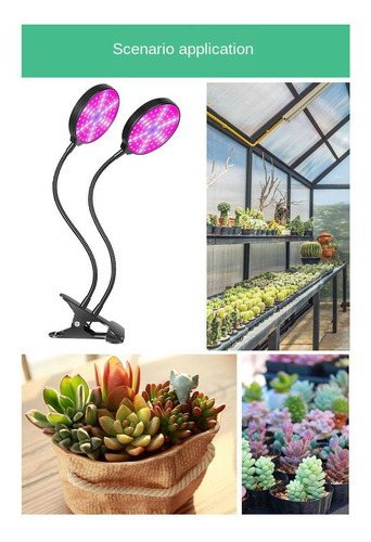 Luz De Crecimiento De Plantas De Interior Cabezas Dobles