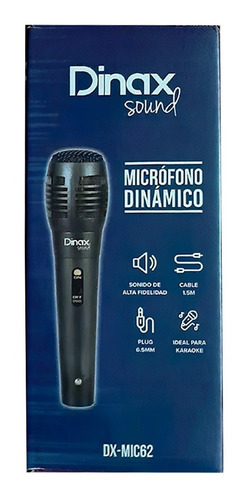 Micrófono Dinámico Modelo Dx-mic62 Dinax