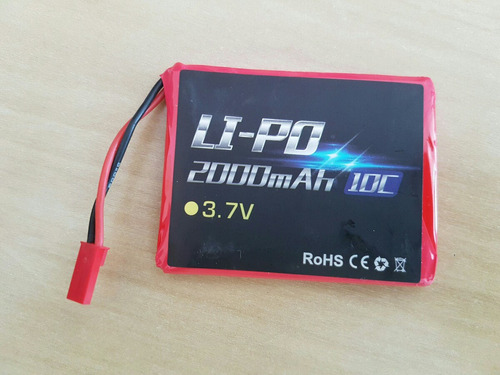 Bateria Lipo 1s 3.7v 2000mah 10c P/ Oculos Fpv Kylin Vision