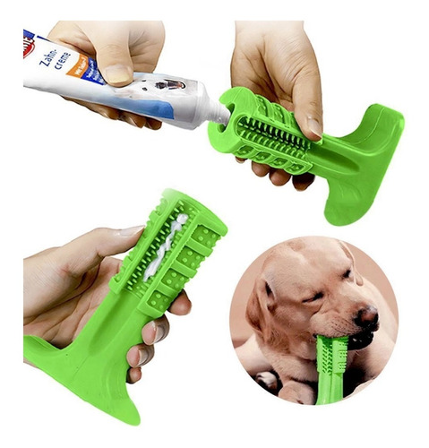 Imagem 1 de 8 de Brinquedo Mordedor Escova Dental Higienizadora P/ Cachorro P