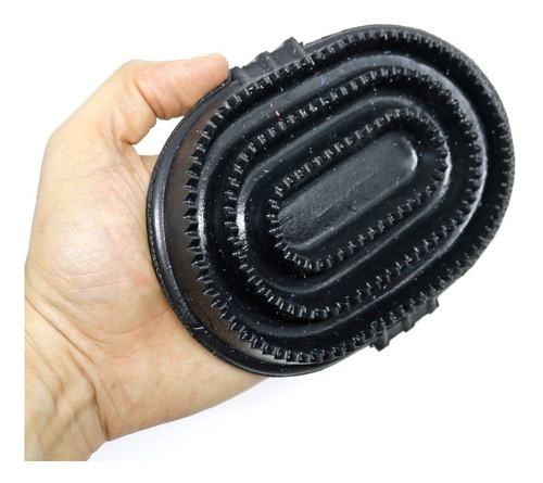 Imagem 2 de 5 de Escova Raspadeira Borracha Massageadora Limpeza Cavalo Cães