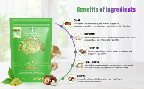 Mushroomtropics Matcha Mush Delight Café Hongos 2800mg
