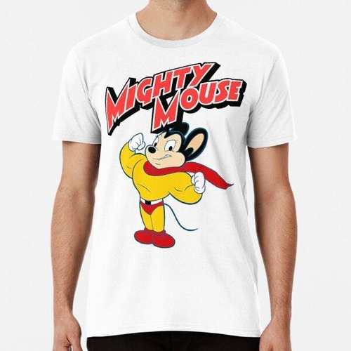 Remera Mighty Mouse Con Logotipo Algodon Premium