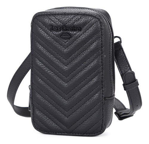 Morral Las Oreiro Bandolera Porta Celular Cuero Pu 