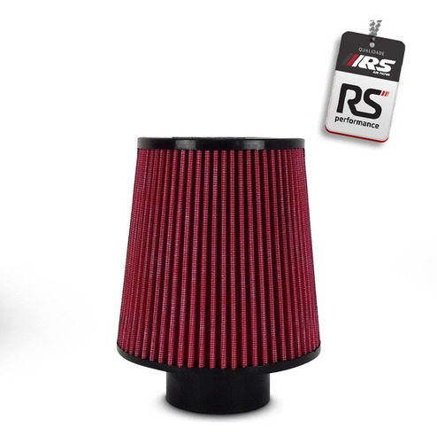 Filtro De Ar Esportivo Duplo Fluxo 2,5 Polegadas Vermelho