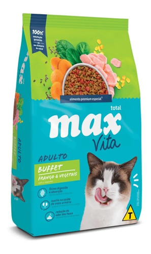 Comida Gato Max Cat Buffet 20kg + Sanitario Ecologico 3.4kg