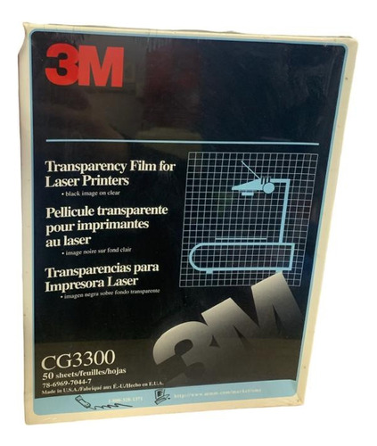 Transparencias Impresoras Laser - Filminas 3m  50 Hjs Cg3300