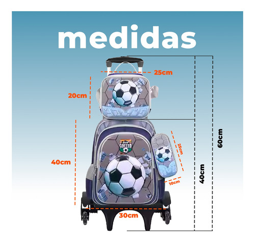Maleta Mochila 3 En 1 Con Ruedas Y Accesorios Diseño Unicorn