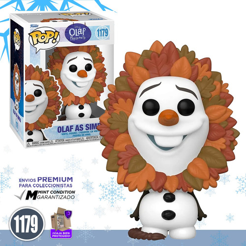 Funko Pop Olaf Como Simba #1179 Disney Frozen Olaf Presenta