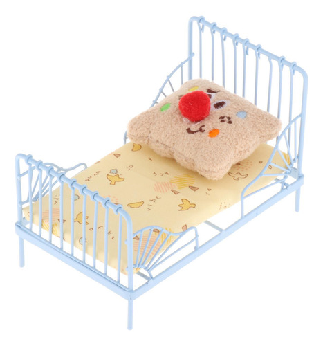 Cama En Miniatura Para Casa De Muñecas 1:12, Cama Para Casa