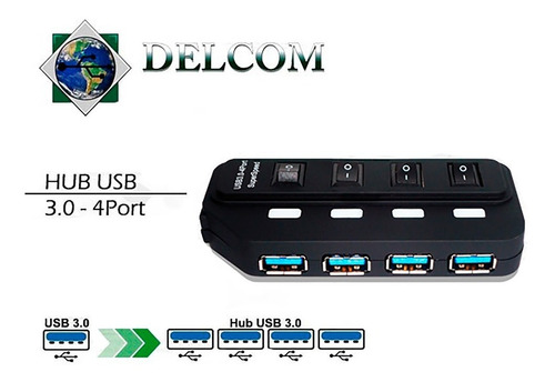 Hub Usb 3.0 Muti Hub Expansion Splitter 4 Puertos