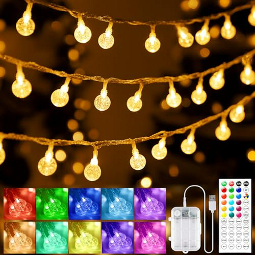 33ft 60 Led Luces De Cadena Con Pilas,