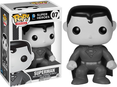 Funko Pop Superman Exclusivo Blanco Y Negro Dc Comics Clasic