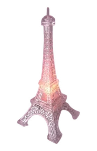 Torre Eiffel Color 13cm Luz Led Decoración Centros De Mesa 