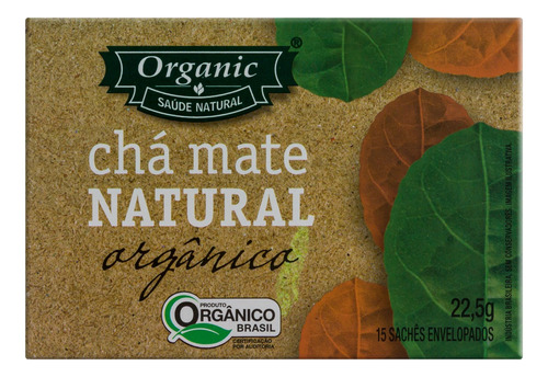 Chá Mate Orgânico Natural Organic Caixa 22,5g 15 Unidades