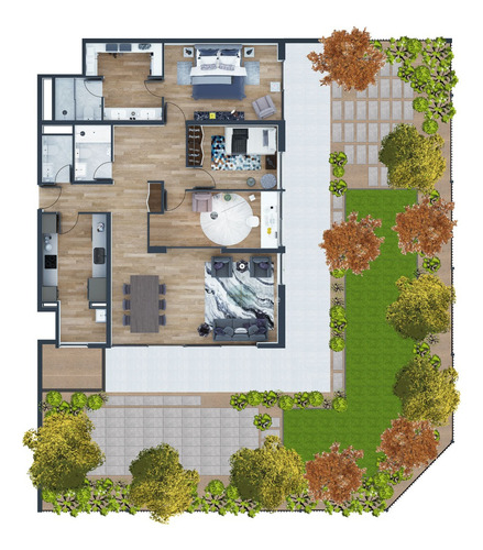 Dpto Nuevo Piso 1° Con Jardín Exclusivo 3d/3b - El Nogal
