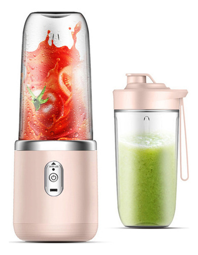 Mini Licuadora Batidora Portátil 400ml + Vaso 500ml Con Tapa
