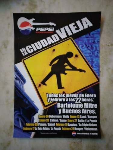 Poster Publicidad De Pepsi Cola Ciudad Vieja