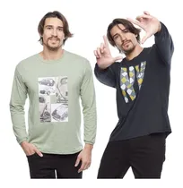 Comprar Kit Camisetas Masculinas Atacado 10 Peças Manga Longa
