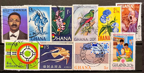 Ghana - Lote De 10 Sellos - Temas Diferentes P860