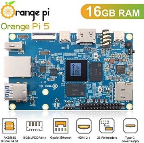 Orange Pi 5 16gb Rockchip Rk3588s Computadora De Placa Única
