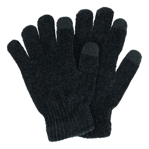 Ctm® Guantes De Invierno De Chenilla Para Mujer, Negros