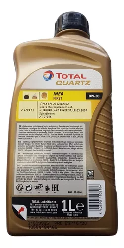 Aceite Total Quartz Ineo First 0w30 Sintético Bidon 1 Litros