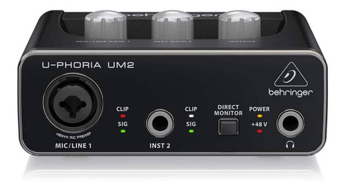 Behringer Um2 - Interfaz U-phoria + Paga Sin Intereses