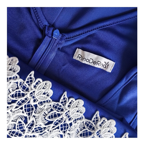 Enterizo Formal Elegante Cómodo Alta Elasticidad Mujer Azul
