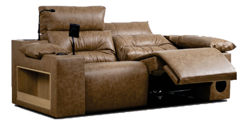 Sillon De 2 Cuerpos Gravity Electrico Reclinable Cacao