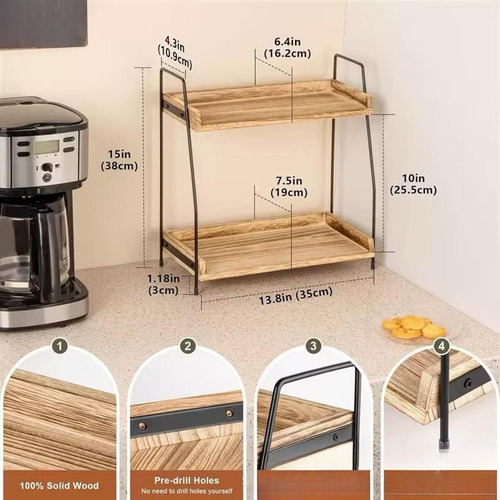 Organizador De La Estación Coffee Condimento De Condimento