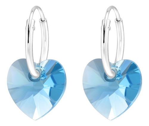 Aros Love Blue Celenyka Plata 925