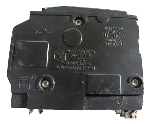 Interruptor Termomagnetico De 3 Polos Y 50amp. Square D