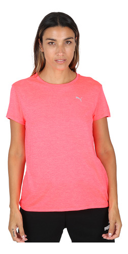 Remera Puma Run Favorite Heather Ss Mujer En Coral | Stock C